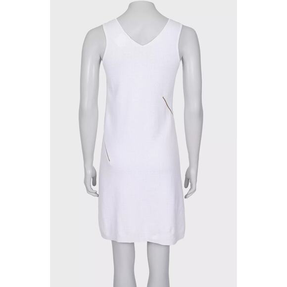 Chanel White Cotton Blend Dress Sz.36 - Picture 3 of 7
